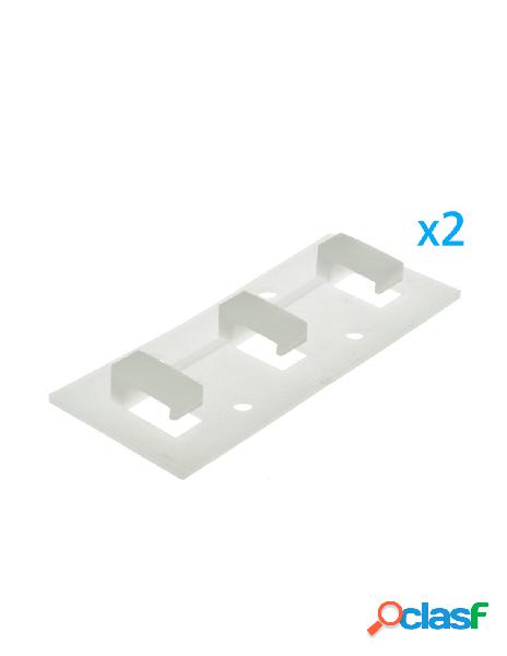 Ledlux - 2 pz clip fissaggio rigido lineare con 3 posizione