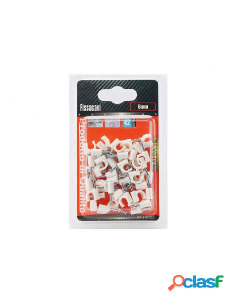 Ledlux - 46 pezzi fermacavo con chiodo 4mm clip per cavi