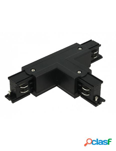 Ledlux - connettore giunto forma t sinistro colore nero per
