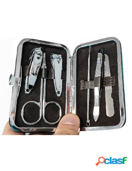 Ledlux - kit 6 pezzi manicure pedicure set tagliaunghie