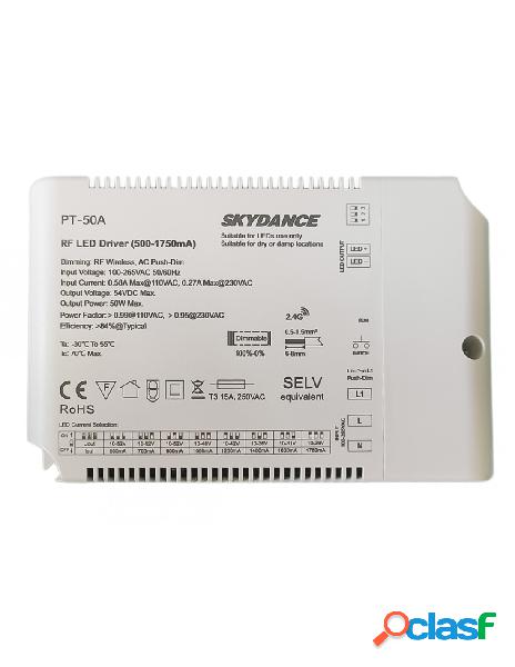 Ledlux - led driver cc dimmerabile 50w pulsante + rf