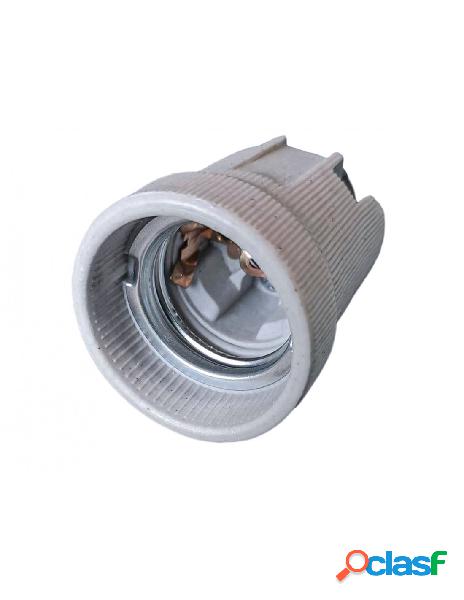 Ledlux - portalampade e27 in ceramica porcellana con viti