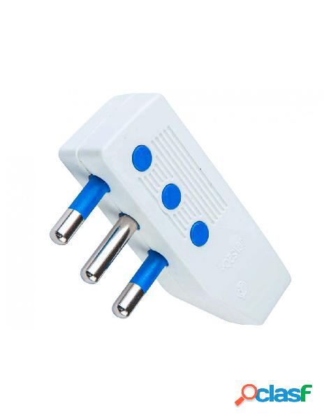 Ledlux - spina piatta salvaspazio 2p+t 16a 250v bianco
