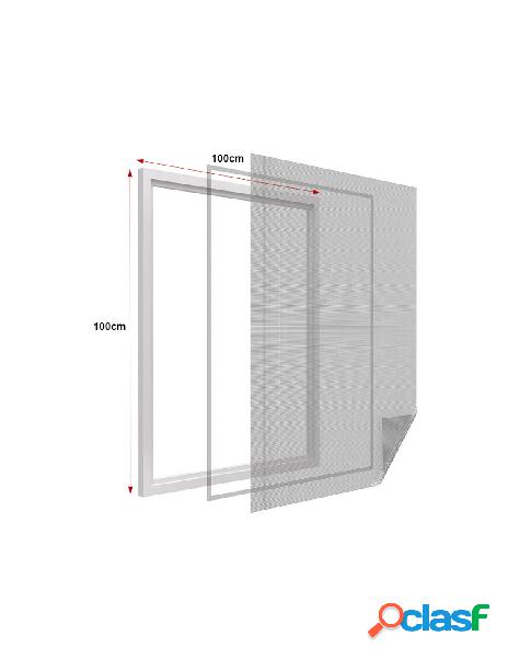 Ledlux - zanzariera finestra nera adesiva con nastro in