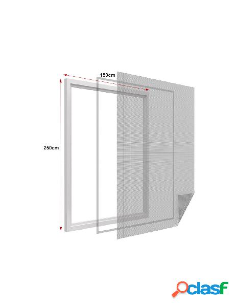 Ledlux - zanzariera finestra nera adesiva con nastro in