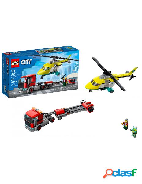 Lego - lego city trasportatore di elicotteri di salvataggio