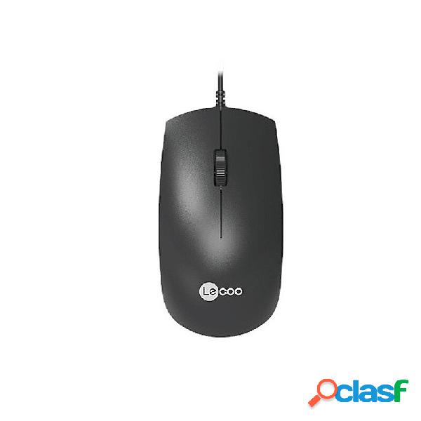 Lenovo Lecoo MS100 Mouse cablato USB 1000 DPI Rotellina del