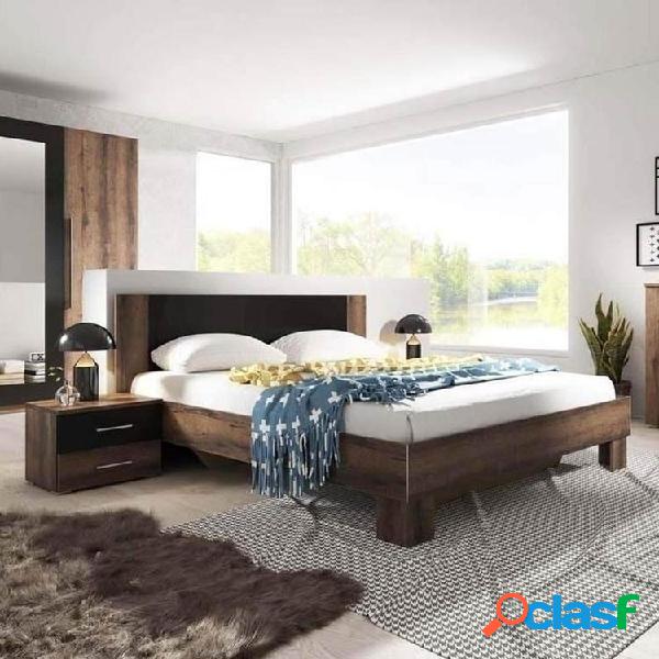 Letto oversize 180/200 + comodini Lisa Gihome ® quercia