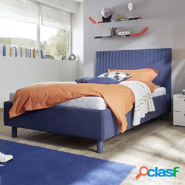 Letto piazza e mezza Vertico Enjoy blu con contenitore