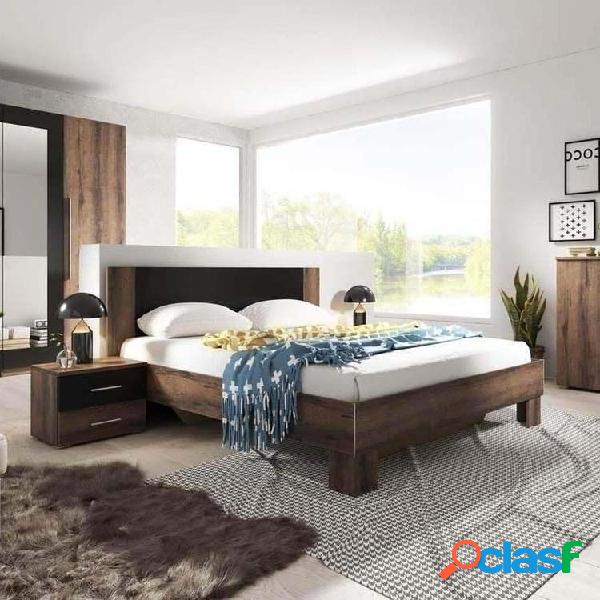 Letto standard 160/200 + comodini Lisa Gihome ® quercia
