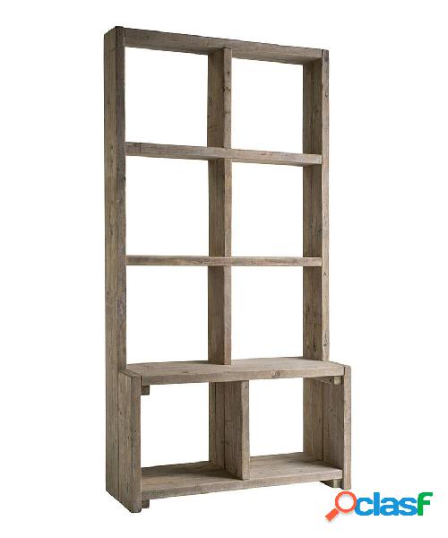 Libreria a scacchi con 8 vani base larga in legno di