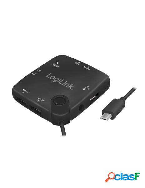 Logilink - hub multifunzione on-the-go micro-usb e lettore
