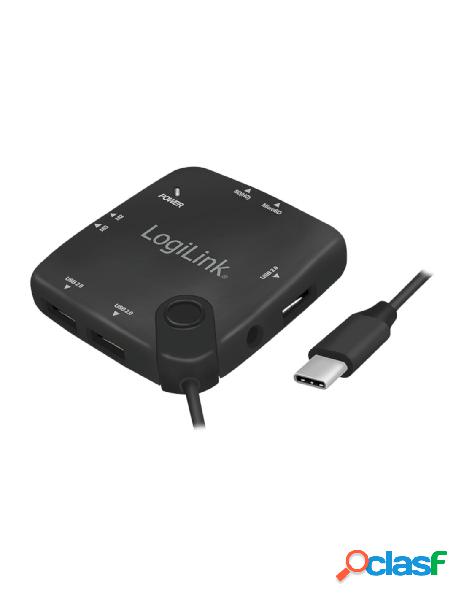 Logilink - hub multifunzione on-the-go usb-c&trade e lettore