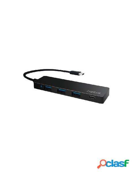 Logilink - hub usb-c 3.1 superspeed 3 porte usb-a 1 porta