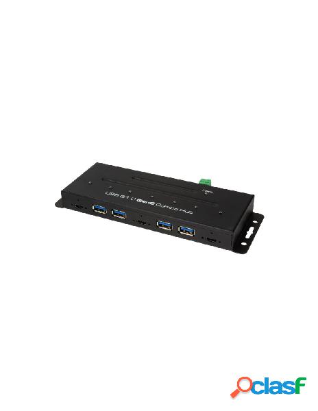 Logilink - hub usb-c&trade 3.2 gen 2, 7 porte combo in