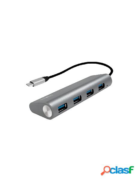 Logilink - hub usb-c&trade superspeed 4 porte alluminio