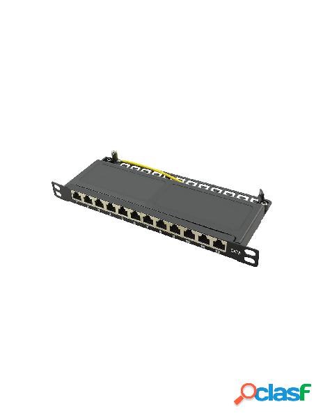 Logilink - panello patch 10, cat.6, schermato, 0,5 u, 12