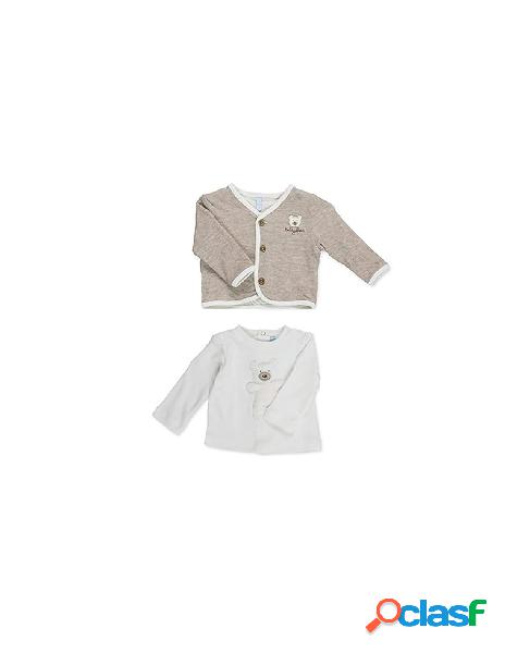 Losan - losan set 2 pezzi con motivo orso beige