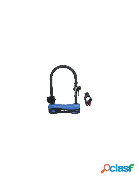 Lucchetto bici labor ty318 bk003 ad arco rigido nero e blu