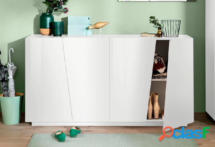 Ludovica - Credenza design moderno in legno con 4 ante cm