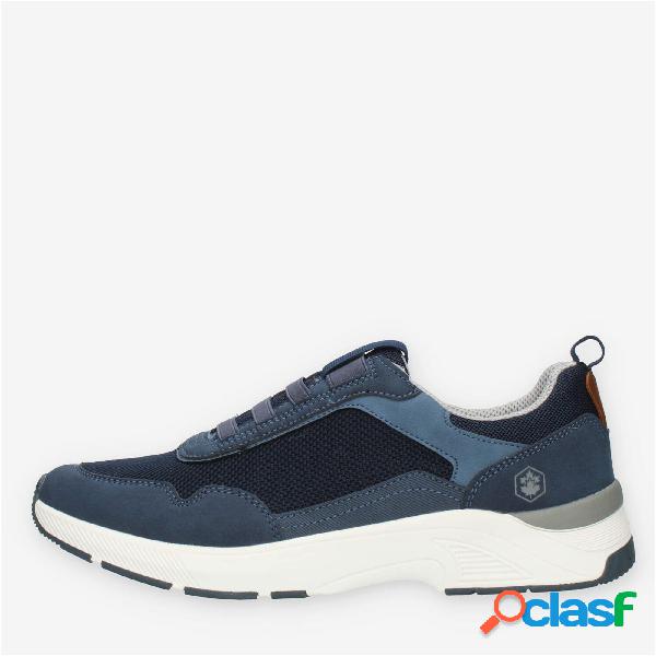 Lumberjack Travis Sneakers da uomo blu con lacci elastici
