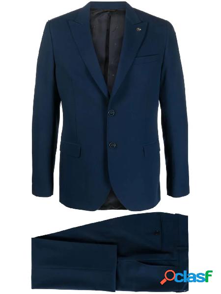 MANUEL RITZ Completo giacca e pantalone in lana vergine Blu