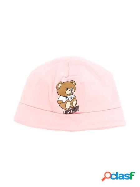 MOSCHINO Cappello con Teddy Bear e logo Rosa