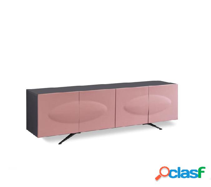 Madia in legno buffet 4 ante design moderno cm 201x47x62h -
