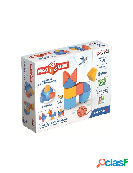 Magicube 3 shapes recycled animals 9 pcs