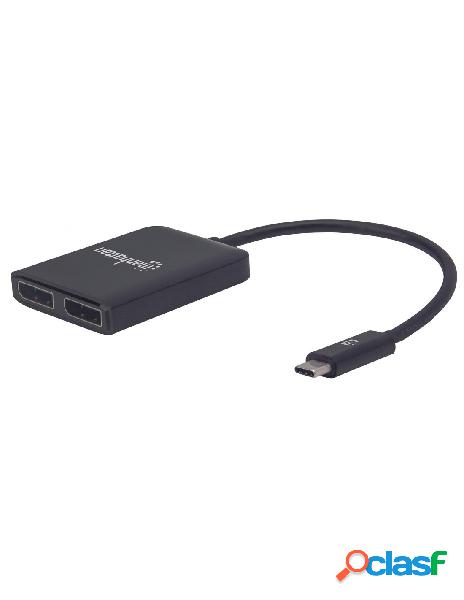 Manhattan - adattatore convertitore usb-c&trade a 2x