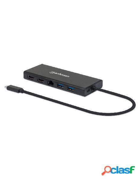 Manhattan - adattatore usb-c&trade superspeed multiporta a