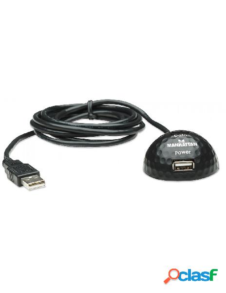 Manhattan - cavo prolunga usb 2.0 hi-speed da tavolo 2 porte