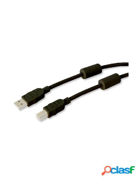 Manhattan - cavo usb 2.0 a m / b m 5m con ferrite doppia