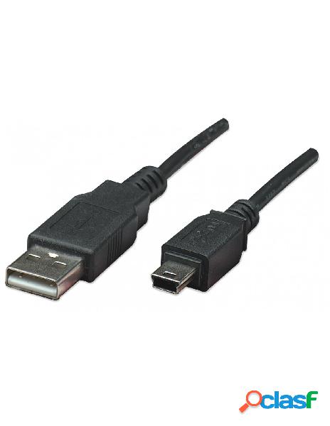 Manhattan - cavo usb 2.0 a maschio/mini b 5 pin maschio 3 m