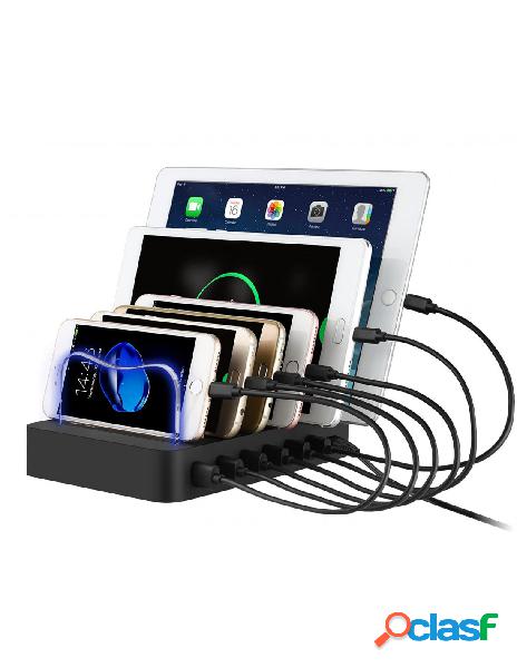 Manhattan - docking station stazione di ricarica 6 porte usb