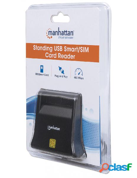 Manhattan - lettore di schede smart sim desktop nero