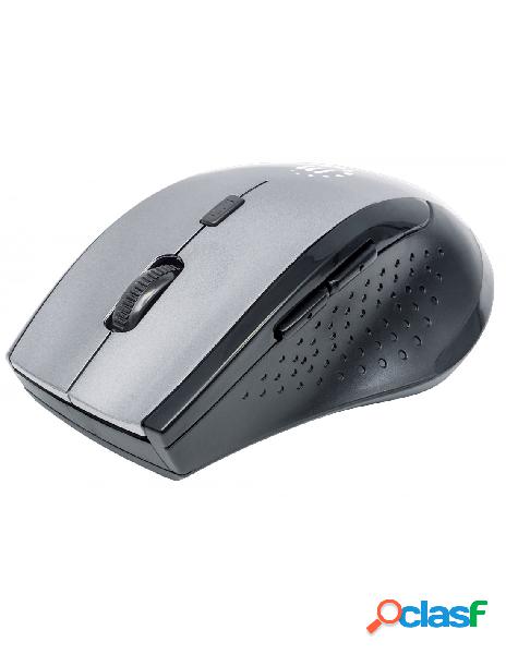 Manhattan - mouse ottico wireless curve 1600dpi, grigio