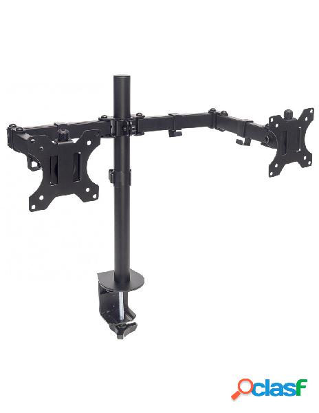 Manhattan - supporto da scrivania per 2 monitor 13-32 con
