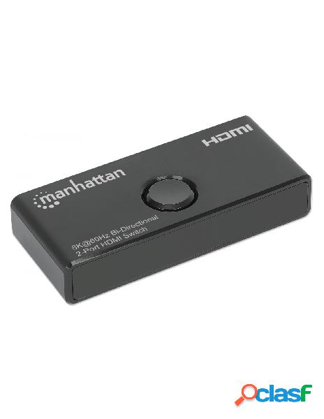 Manhattan - switch hdmi 2 porte 8k@60hz bidirezionale