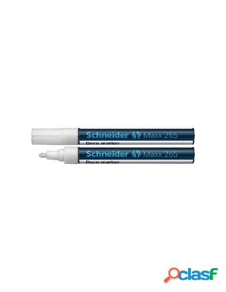 Marcatore a gesso liquido schneider colore bianco - tratto