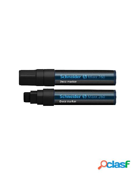 Marcatore a gesso liquido schneider colore nero - tratto 5 +