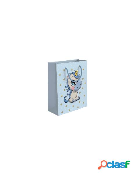 Marpimar - shopper regalo marpimar plc87 unicorn boy azzurro