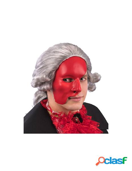 Maschera mezzo viso rossa in plastica con