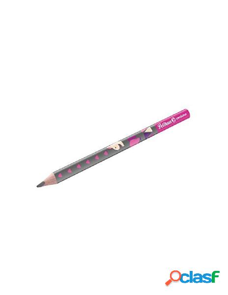 Matita triangolare jumbo colore rosa pelikan combino - con