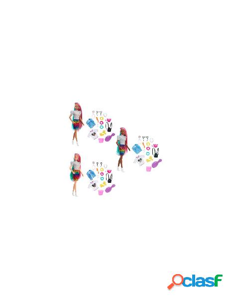 Mattel - bambola mattel grn81 barbie capelli multicolor