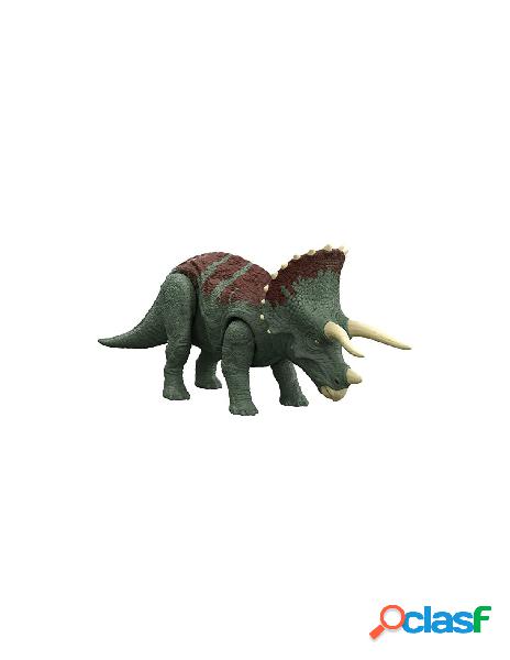 Mattel - jurassic world attacco ruggente triceratopo