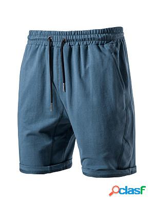 Mens Casual Washed Terry Sports Shorts