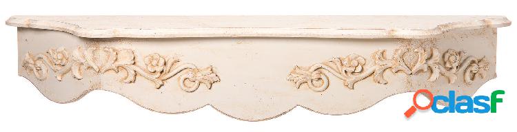 Mensola da parete stile classico shabby in legno - varie