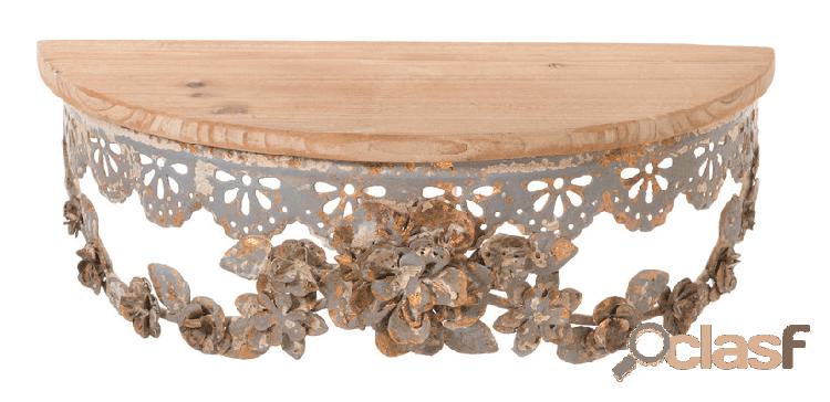 Mensola in legno e metallo colore bianco - varie misure