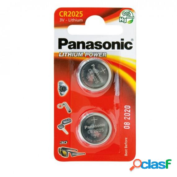Micropile CR2025 - 3V - a pastiglia - litio - Panasonic -